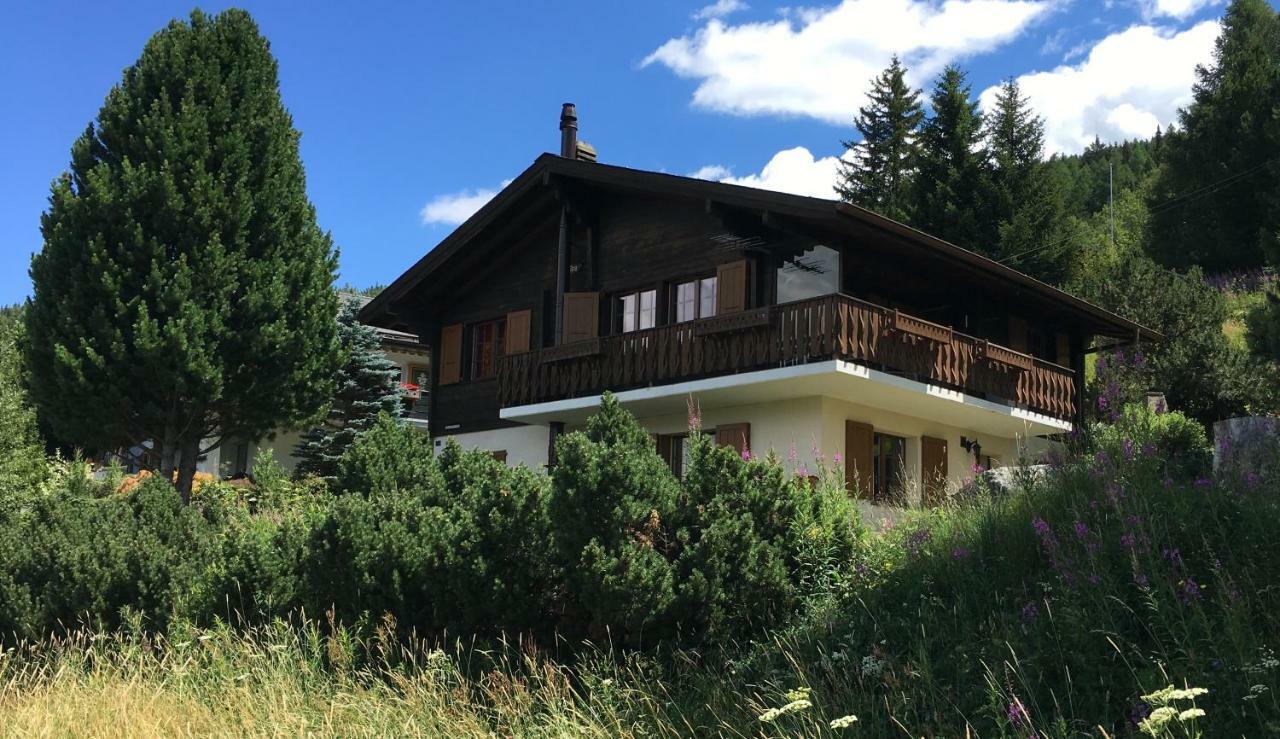 Ferienwohnung im Chalet Firn - OG Bürchen Exterior foto